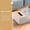 Multifunction Tissue Box Rectangular Facial Tissue Holder Dispenser for Dining Room, Kitchen, Bedroom Dressers and Home