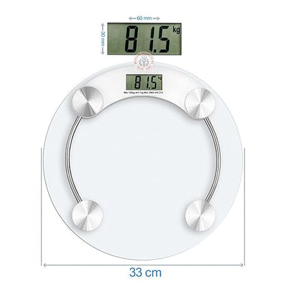 Digital Glass Weighing Machine Round Personal weighing scale for home use Weight Machine