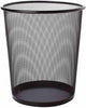 Garbage Can Round Mesh Wastebasket Recycling Bin steel wire mesh trash can，Black