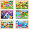 Wooden Puzzles for Kids Ages 4-6, 6 Packs 60 PCs Jigsaw Puzzles Preschool Educational Toys Gifts for Children Ages 4-8, Kids Puzzles for 4+ Year Olds Boys Girls, Wood Puzzles Ages 3 4 5 6 7 8