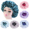 Satin Bonnet Adjustable Silk Bonnet Elastic Satin Sleep Hat Shower Caps Hair Bonnet for Women Curly Hair Nightcap,