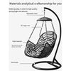 Hanging Basket Rattan Chair Swing Chair Outdoor Courtyard Lazy Gray (square Hat Style) Including Pedal Coffee Table